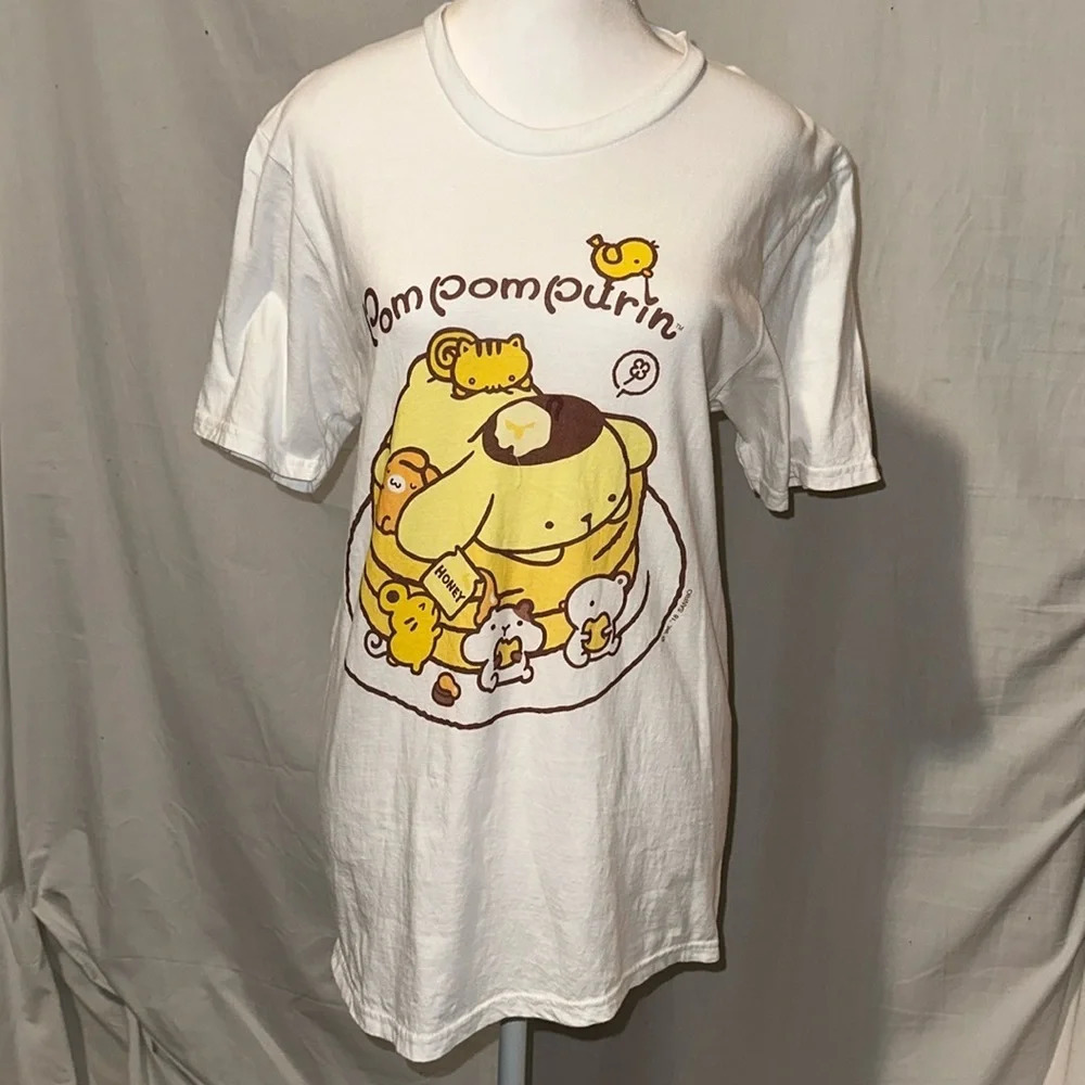 Sanrio Pompompurin Pancake Friends graphic tshirt size small